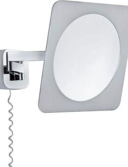Paulmann LED Wandleuchte Kosmetikspiegel Bela LED IP44 5,7W Chrom, Weiß, Spiegel, Metall, LED fest integriert, Warmweiß, Kosmetikspiegel Bela LED IP44 5,7W Chrom, Weiß, Spiegel, Metall