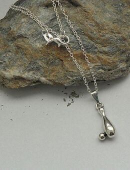☝️☝️☝️ Halskette, 925 Silber plat. + Anhänger Kegelpinn, NEU ⭐⭐⭐⭐⭐ - Gersthofen