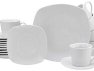 CreaTable Kaffeeservice Geschirr-Set Amelie (18-tlg), 6 Personen, Porzellan, Service, weiß, 18 Teile, für 6 Personen