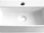 ADOB Aufsatzwaschbecken, als Hänge- oder Aufsatzwaschbecken, eckig, inkl. Siphon & Ablaufventil