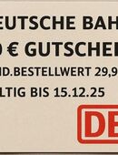 Gutschein DB Bahn E-Coupon 10€ ab MBW 29,99€ in 30451