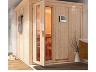 Karibu Sauna Rodin, BxTxH: 210 x 210 x 202 cm, 68 mm, (Set) 9-kW-Ofen mit externer Steuerung