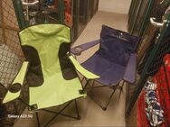 Camping Stühle blau grün mit Halterung für Getränke, stabil - Plau (See)