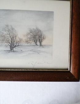 2 Landschaftsbilder,Holz,Glas,ca. 23 x 29 cm - Linnich
