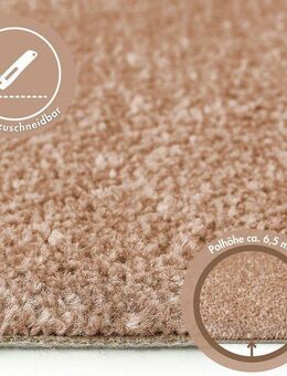 Andiamo Teppichboden Ines, Kräuselvelours, Made in Netherlands, rechteckig, Höhe: 8,5 mm, Uni Farben, Breite 400 cm, strapazierfähig & pflegeleicht