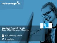 Assistenz (m/w/d) für die Geschäftsleitung und Services - Schopfheim