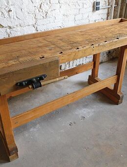 Hobelbank Beistelltisch Konsolen Küchen Tisch Waschtisch Massivholz Buche Patina shabby chic used look vintage rustikal - Salzatal