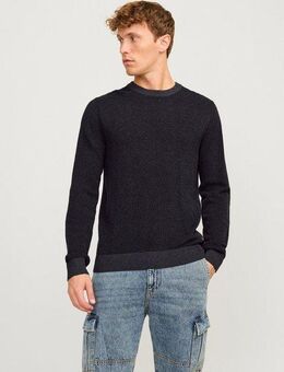 Jack & Jones Rundhalspullover JJEGLOBE KNIT CREW NECK NOOS in Strick Optik