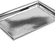 Fink Tablett NAGANO, mit feiner Hammerschlagstruktur, Edelstahl, (1-tlg), gehämmert, rechteckig, 34 cm x 24 cm