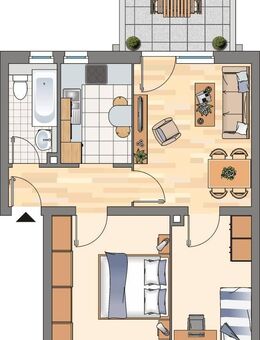 Erdgeschoss 3-Zimmer-Wohnung in Castrop-Rauxel Schwerin - Castrop-Rauxel