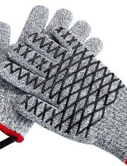 Maximex Grillhandschuhe 2in1, (Set, 2-tlg), Schnittschutzhandschuhe für Damen, hitzebeständige Küchenhandschuhe