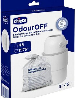 Chicco Windeleimer Müllbeutel Odour Off 3x15 Stück