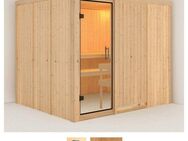 Karibu Sauna Gitte, BxTxH: 231 x 196 x 198 cm, 68 mm, (Set) ohne Ofen
