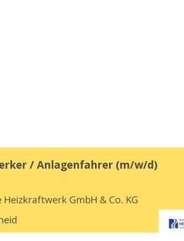 Heizkraftwerker / Anlagenfahrer (m/w/d) - Liebenscheid
