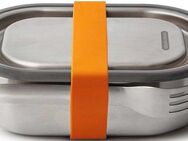 black+blum Lunchbox, Edelstahl, (1-tlg), (3-in1), auslaufsicher, mit Silikon-Ventil, Gabel und Gurt, 600 ml
