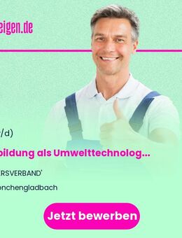 Ausbildung als Umwelttechnologe für Abwasserbewirtschaftung (m/w/d) - Mönchengladbach