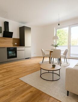 NEUBAU-ERSTBEZUG: 2-Zimmerwohnung mit Balkon, hochwertiger Einbauküche und Tiefgaragen-Stellplatz - Frankfurt (Main)