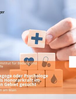 Sozialpädagoge oder Psychologe (m/w/d) als Honorarkraft im Rhein-Main Gebiet gesucht - Rüsselsheim