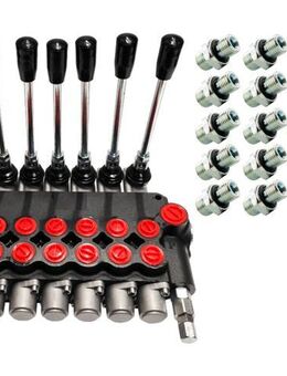 6-teiliger 80-Liter-Hydraulikverteiler - im Set mit Anschlüssen - Wuppertal