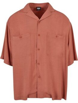 URBAN CLASSICS Langarmhemd Urban Classics Herren Oversized Resort Shirt (1-tlg)
