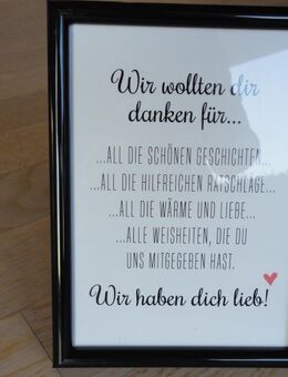 Bilderrahmen schwarz glänzend zum Aufstellen/Hängen mit liebevollem Text - Köln