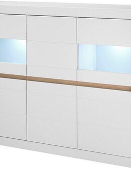 INOSIGN Highboard Chester, moderne Kommode, Schrank mit Stauraum, Sideboard in Weiß Matt (1 St), austauschbare Blende in Griffleiste, zeitloses Design, 165 cm breit