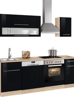 KOCHSTATION Küchenzeile KS-Eton, mit E-Geräten, Breite 210 cm