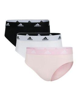 adidas Sportswear Bikinislip Active Comfort Cotton (3er Pack) Logo-Web-Bund, elastisches Single Jersey, schnelltrocknend
