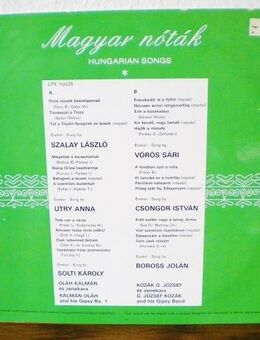 Magyar notak-Hungarian Songs-Vinyl-LP,Qualiton,60er Jahre,Rar ! - Linnich