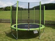 STAMM SPORTS Gartentrampolin SS-GT, Ø 244 cm, (2 tlg), Anti-Roll-Over-Schutz, farbig verkleidete Netzpfosten