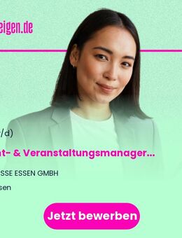 Event- & Veranstaltungsmanager / Key Account Manager (m/w/d) - befristet - Essen