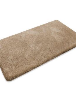 my home Badematte Neele, Höhe 20 mm, rutschhemmend beschichtet, schnell trocknend, Polyester, rechteckig, Badteppich, getuftet, modern, Uni, antirutsch, flauschig, hochflor