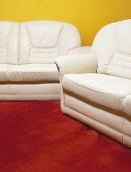 hochw. Ledercouchgarnitur incl. Relaxsessel - Riesa