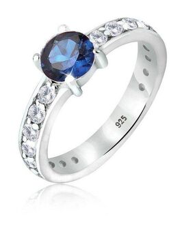 Elli Fingerring Solitär Saphir Zirkonia 925 Sterling Silber