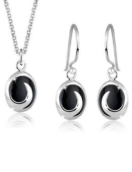 Elli Schmuckset Onyx Schwarz 925 Sterling Silber