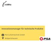 Innovationsmanager für technische Produkte - Wolpertshausen