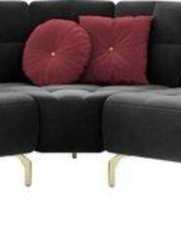 sit&more Ecksofa Orient 1 L-Form, inkl. 4 Zierkissen mit Strass-Stein, goldfarbene Metallfüße