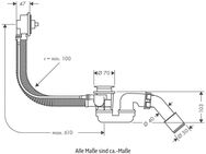 hansgrohe Ab- und Überlaufgarnitur, für Normalwannen