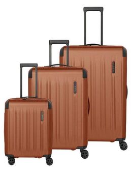 travelite Trolleyset DYNAMIIC S+/M/L, verschiedene Farben, 4 Rollen, (Set, 3 tlg., S+/M/L), Hartschalen-Koffer ABS Volumenerweiterung