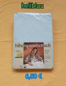 Spannbetttuch, Bettlaken, hellblau, Biber, neu, 2 Bilder in 34376