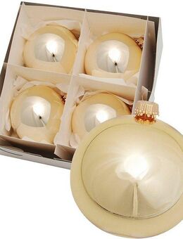 Krebs Glas Lauscha Weihnachtsbaumkugel Kugelset, mundgeblasen, Ø ca. 8 cm (4 St), Weihnachtsdeko, Christbaumschmuck, Christbaumkugeln aus Glas