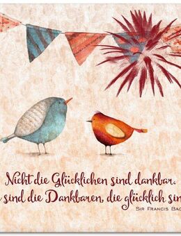 Artland Glasbild Lebensweisheit Glücklich, Tiere (1 St), in verschiedenen Größen