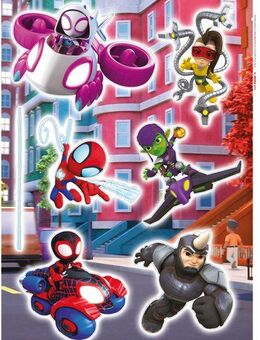 Komar Wandtattoo Spidey and His Amazing Friends Chasing - Größe 50 x 70 cm (6 St), Künstler: Komar, selbstklebend, Wandsticker, Kinderzimmer