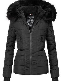Navahoo Steppjacke Adele hochwertige Winterjacke mit edler Kunstfell- Kapuze