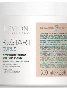 REVLON PROFESSIONAL Haarmaske Re/Start CURLS Nourishing Mask 500 ml, Lang anhaltende Frizz-Kontrolle, pflegt welliges bis lockiges Haar.