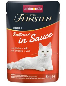 animonda vom Feinsten Adult Raffinesse in Sauce 24 x 85 g - mit Huhn & Kalb