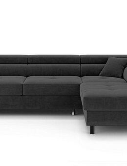 OTTO home Ecksofa AADEN Schlafsofa mit verstellbaren Kopfstützen, B/T/H: 254/199/90 cm, mit Bettfunktion und Bettkasten, Ottomane rechts/links bestellbar