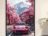 Porsche Sportwagen Auto Wandbild Leinwand Poster - Schweinfurt