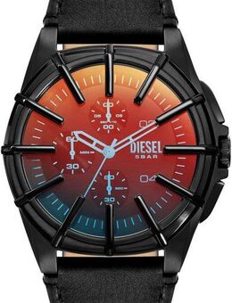 Diesel Chronograph FRAMED DZ4658, Quarzuhr, Armbanduhr, Herrenuhr, Stoppfunktion, Lederarmband