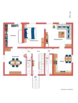 Eigentumswohnung 82m² im EG eines Zweifamilienhaus in Bildstock zu verkaufen -Anliegerstraße- - Friedrichsthal (Saarland)
